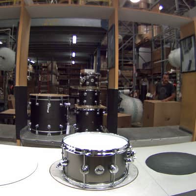 DW Collectors Satin Black Over Brass 7" x 13" Snare Drum w/ VIDEO! image 9