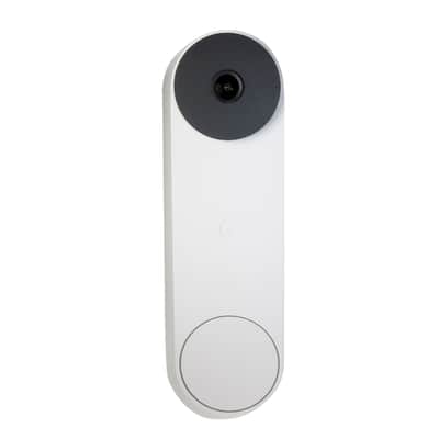 Google Nest Hub 2nd Gen - Smart Home Display with Google Assistant - Chalk + 2x Google Nest Video Battery Doorbell White image 7