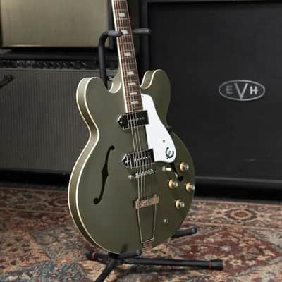 Epiphone Casino Worn Electric Guitar - Olive Drab with Gig Bag - Used image 17