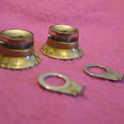 vintage 1960 1961 Gibson reflector knobs "LOW RIM" + pointers for es-125 335 paf jazz L5 super 400 byrdland Les Paul SG 350 paf burst standard image 4