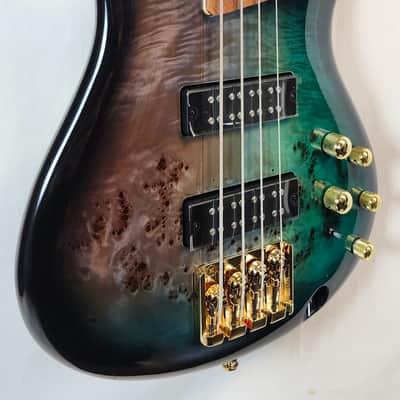 Ibanez SR400EPBDX SR Standard Bass, Poplar Burl Top, Tropical Seafloor Burst image 4