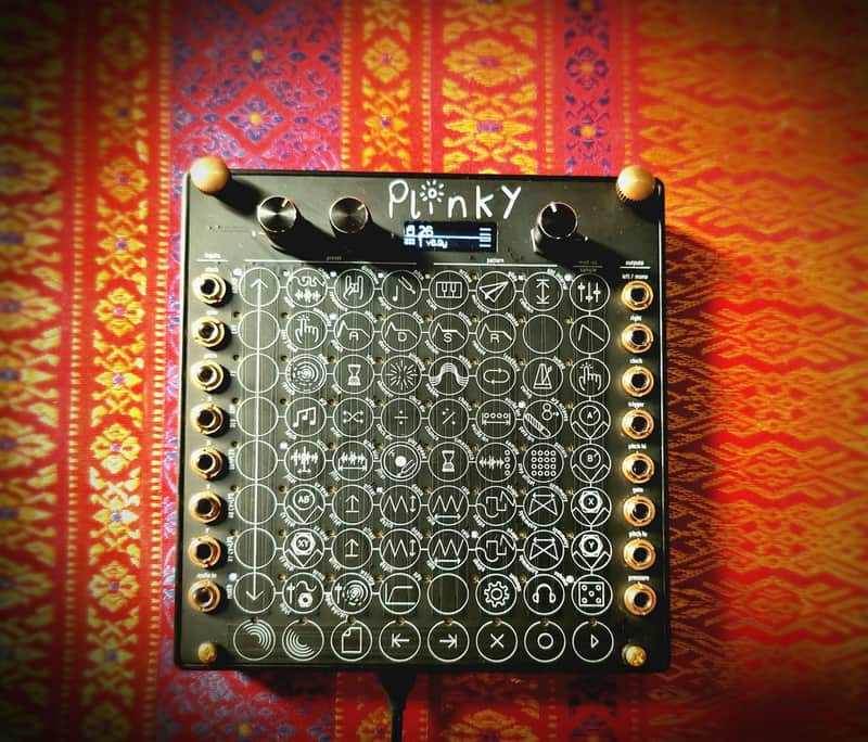 Plinky (rev2) Polyphonic Granular Touch Synth w/ aluminium enclosure [custom amber LEDs] image 1