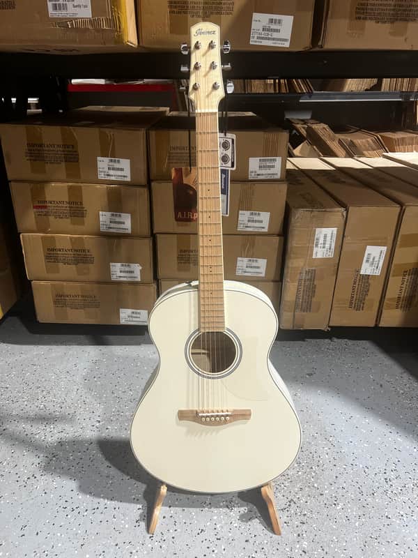 Ibanez AAM370EIB Advanced Acoustic Auditorium Acoustic-electric Guitar - Antique White Ice Blue Open Pore image 1