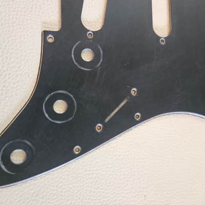 Fender Stratocaster Aged Relic 3 ply Pickguard Black image 2