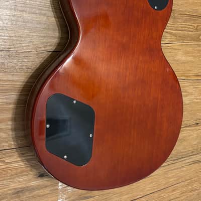 Vintage V100 PGM Reissued Series Lemon Drop Flame Top Guitar image 5