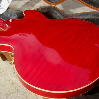 ♚ GEM !♚ 2013 Gibson ES-335 Dot Figured LEFT HANDED ♚ CHERRY 'AAA' FLAME ♚ 60's Neck *Lefty image 23