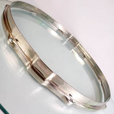 Leedy 15"Stick-Chopper Nickel-Brass NOB Broadway Snare Drum Resonant Rim/Hoop20s image 4