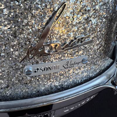 SONOR Vintage Series 5x14" Snare Drum in Vintage Silver Glitter (Rm 4) image 2