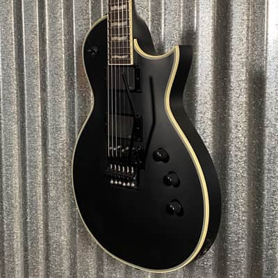 ESP LTD EC-1000 FR Floyd Rose Black Satin EMG Guitar & Case #1888 Used image 6