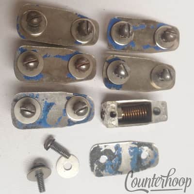 *Leedy&Ludwig 6x Beavertail Tom/Snare Drum Lugs Nickel USA Vintage 40s-50s Metal image 3