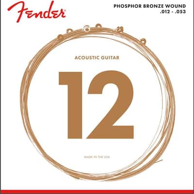 Fender 60L Phosphor Bronze Light Acoustic Strings , Ball End - .012-.053 Gauges image 2