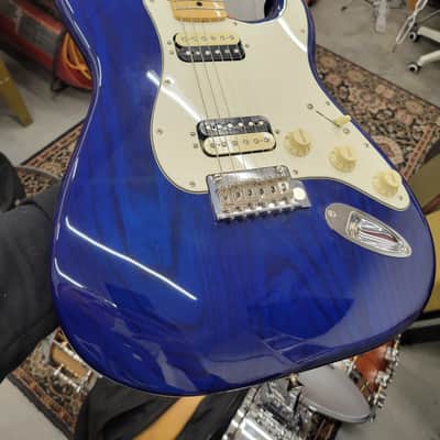 Fender Partscaster HH Shawbucker Stratocaster w/ 50's Player Series Neck - Sapphire Blue Transparent (C016-49) image 16