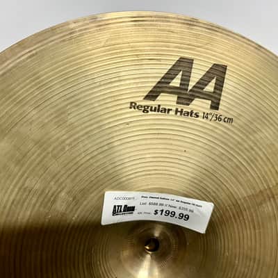 Sabian 14" AA Regular Hi-Hat Cymbals (Pair) 2002 - 2004 - Natural Finish- Top-1064 grams Bottom 1382 grams image 14