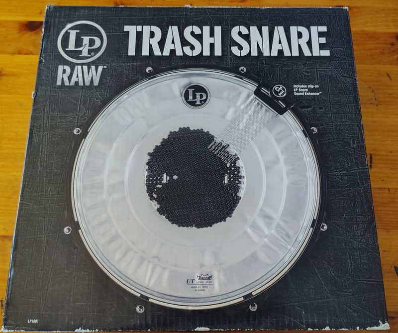 Latin Percussion LP1601 RAW Series Trash Snare with Sound Enhancer 2010s - Silver/Black image 1