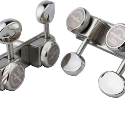 Guitar Locking Tuners on a Plate 3R-3L – Vintage Style Lock String Tuning Key Pegs Machine Heads Replacement, Nickel image 1