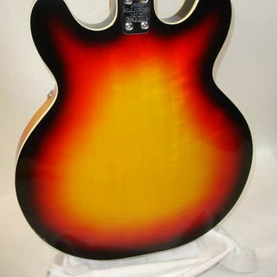 1970's Univox Coily U1825 Semi-Hollow Electric Guitar, Sunburst w/ Case image 16