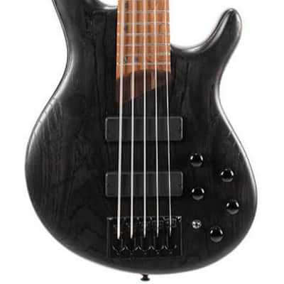 Cort B5 Element 5-String Bass in Open Pore Trans Black image 1