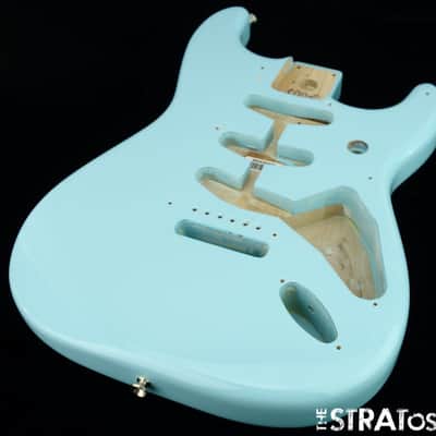 Vintage 50s RI Fender Stratocaster Strat BODY Guitar 1950s Reissue Daphne Blue image 2