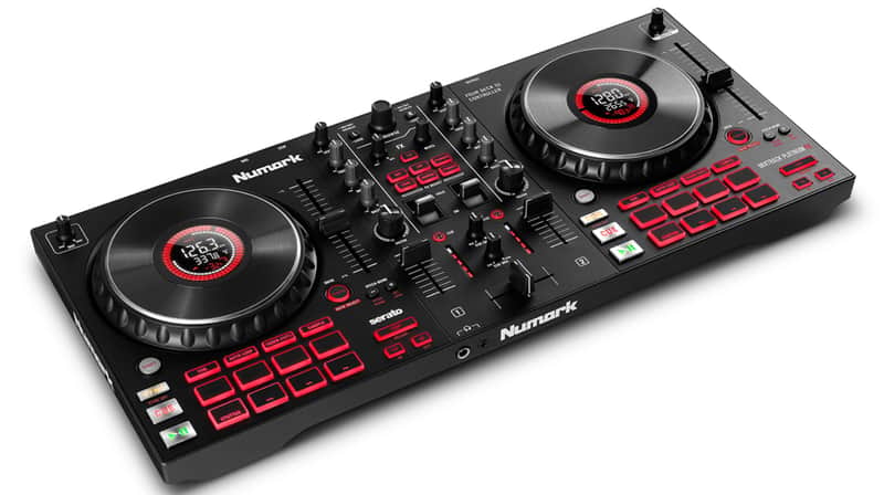 Numark Mixtrack Platinum FX 4-Deck Advanced DJ Controller with Jog Wheel Displays and Effects Paddles image 1