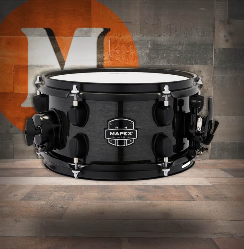 Mapex Mpx 10 In. x5.5 In. Maple/Poplar Hybrid Shell Side Snare Drum Trans Midnight Black (MPNMP0550BMB) image 1