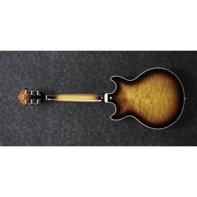 Ibanez AM93QMAYS AM Artcore Expressionist Guitar - Antique Yellow Sunburst image 5