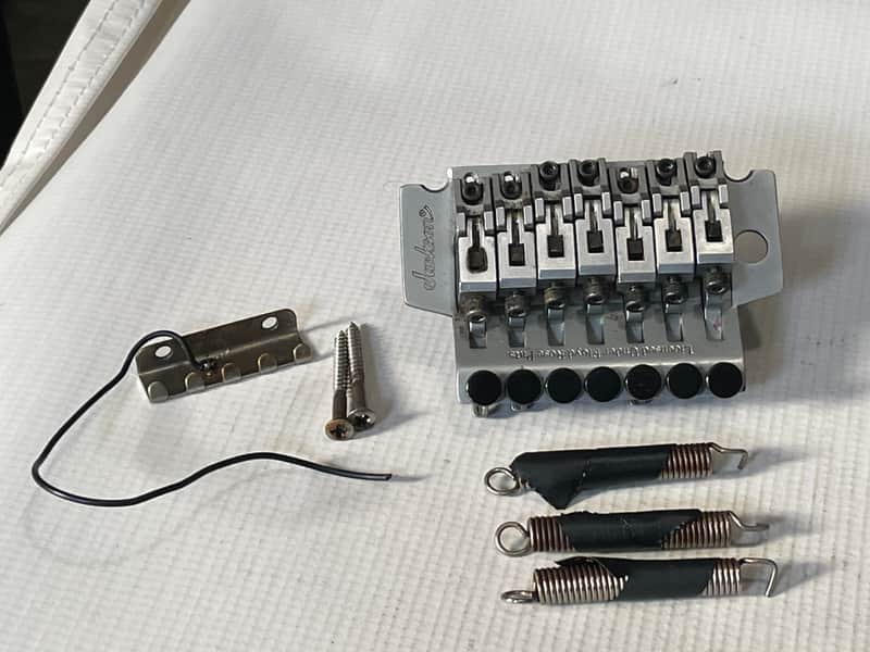 1999 MIJ Jackson DR7 Dinky Guitar JT-580LP Takeuchi Brushed Chrome 7 String Floyd Rose Tremolo Bridge image 1