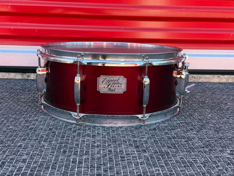 Pearl Export 14x5.5 Snare Drum Burgundy w/Genuine Pearl Throw-Off image 1