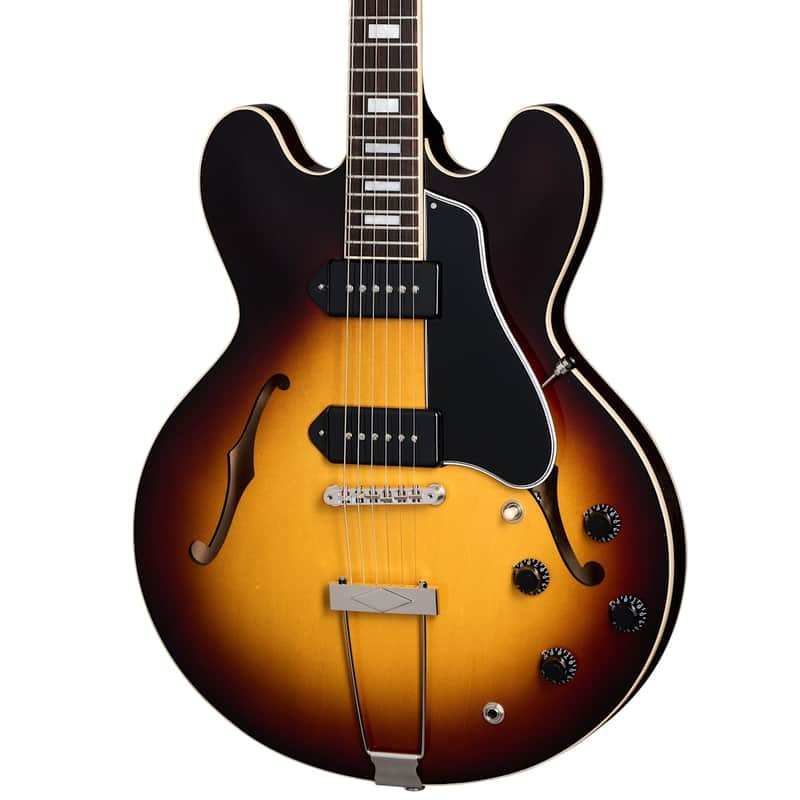 Gibson ES-330 Hollow Body Guitar w/ P-90 Pickups and Hardshell Case - Tobacco Sunburst image 1