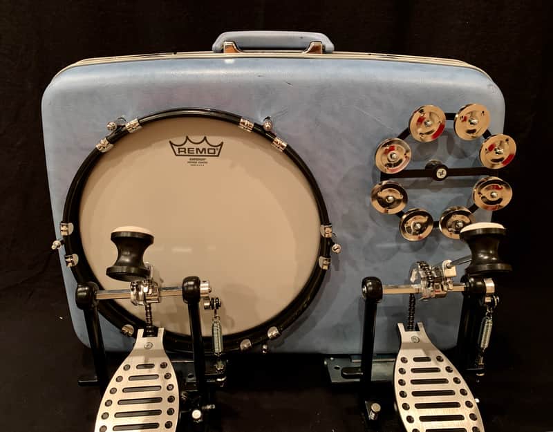Pan American Drum Company 12" Electric Samsonite Suitcase Kick Drum 2019 Baby Blue image 1