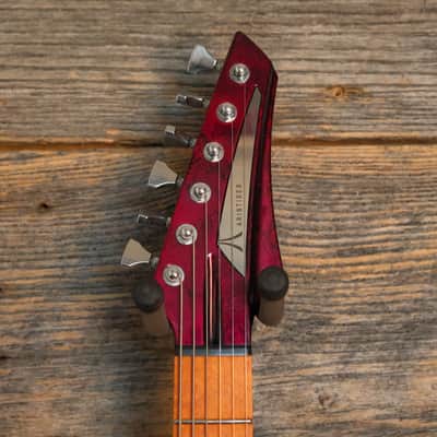 Used Aristides 060 Custom Build Guitar - Ruby Red Marble Burst Gloss w/Case image 7