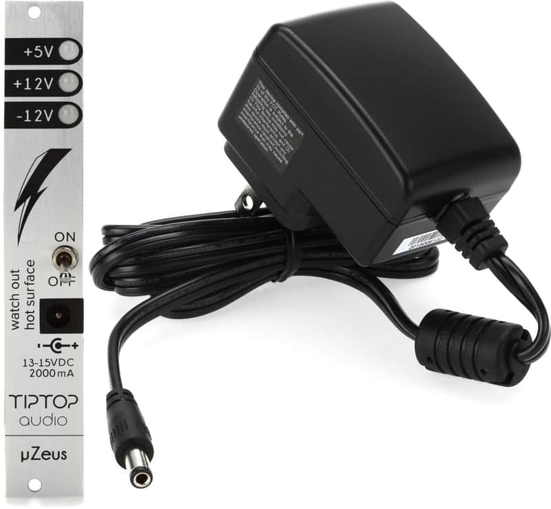 Tiptop Audio microZEUS Eurorack Power Supply Bundle with Tiptop Audio microZeus Power Adapter - 1000mA Universal image 1