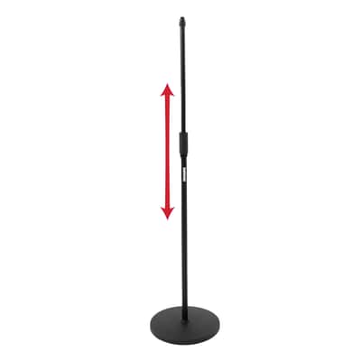 B-Stock Shure by Gator Round Base Mic Stand with Standard Height-Adjustable Twist Clutch and 12" Base; (SH-RBMICSTAND12) image 1