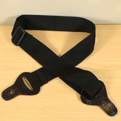 Vintage Ace USA Black Polyweb Guitar Strap Made In USA Adjustable image 1