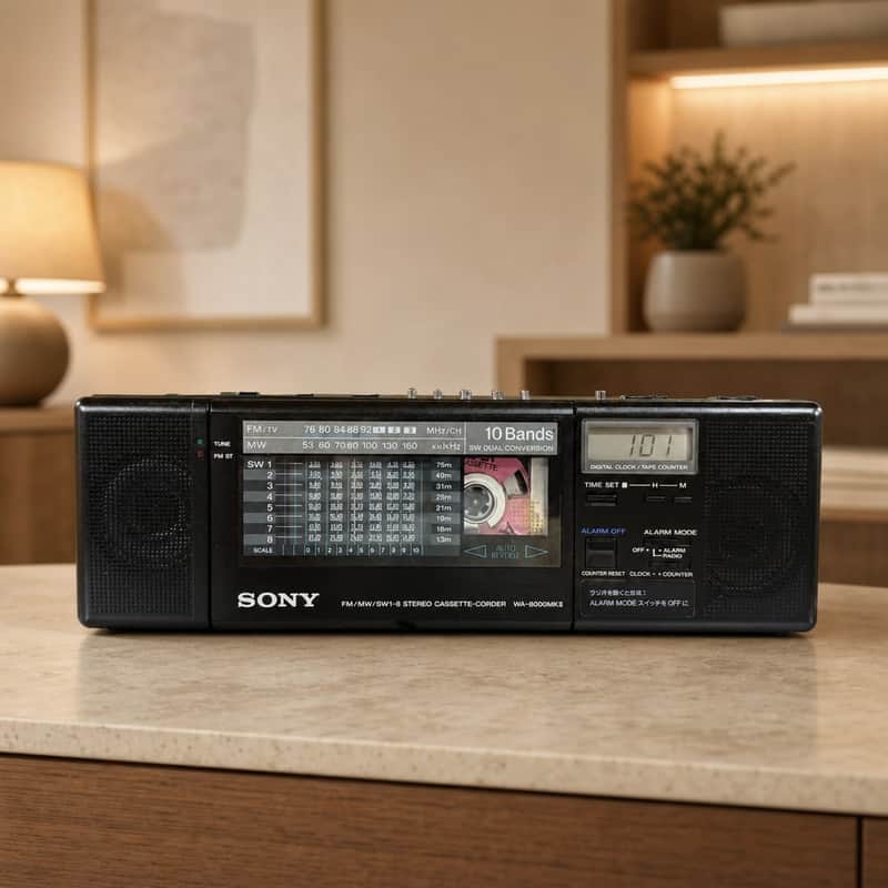 Sony WA-8000MKII Rare Vintage MINT Boombox Cassette-Corder Warranty with Case image 1