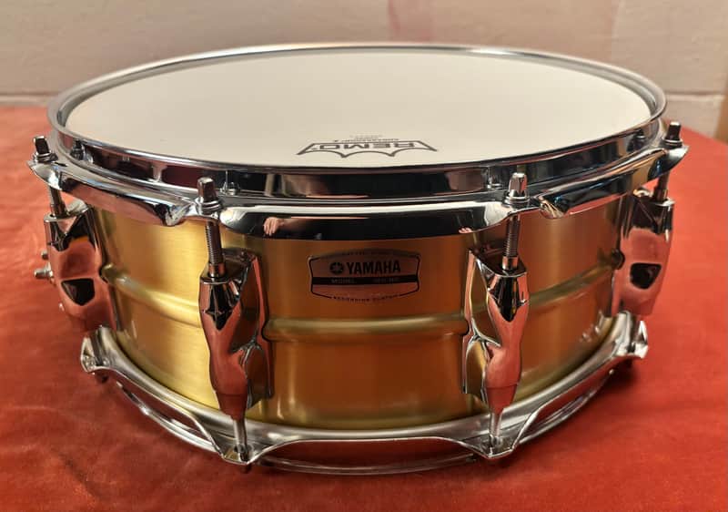 Yamaha RRS-1455 Recording Custom 5.5x14" Brass Snare Drum 2016 - Present - Brass/Chrome image 1