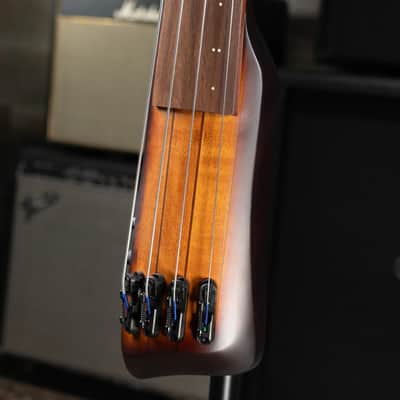 Ibanez Bass Workshop UB804 4-String Electric Upright Bass - Mahogany Oil Burst with Gig Bag image 3