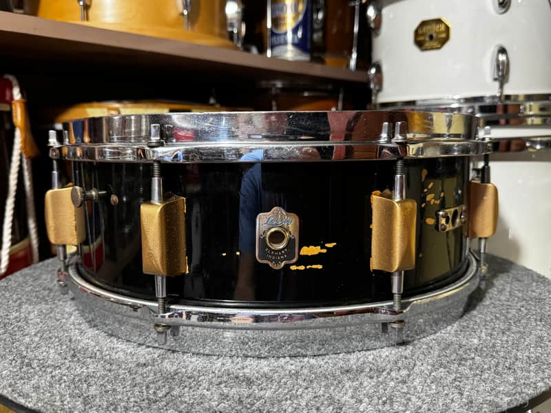 Leedy Broadway Snare Drum In Black Lacquer image 1