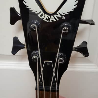 Dean Metalman Project Bass 4 String Bass Guitar Walnut Diamond Plate and Studs image 8