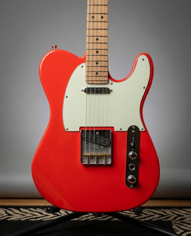 Fiesta Red Fender Telecaster w/ Fishman Greg Koch Fluence Pickups, Roasted Maple Neck, Contoured Body, Brass Compensated Saddles - Gator Case image 1