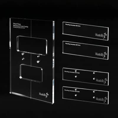 PRO CNC Acrylic Routing Template Set – Floyd Rose Recessed Tremolo Mod image 2