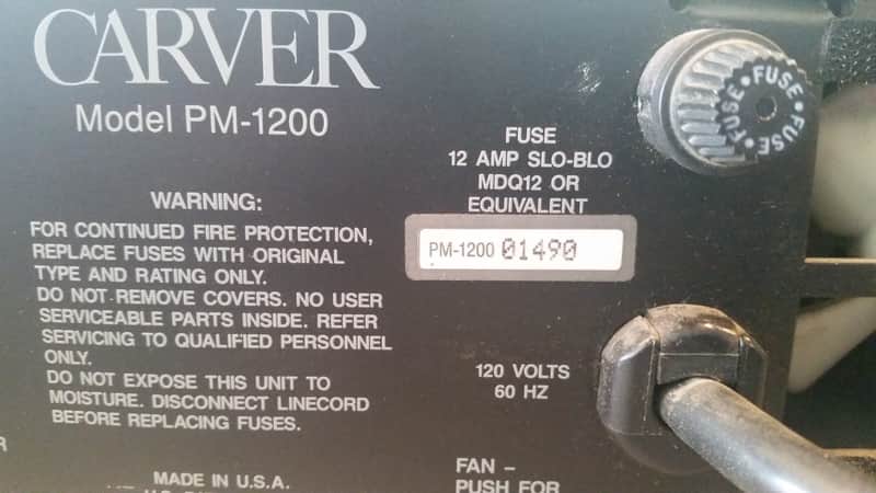 CARVER PM-1200 業務用 パワーアンプ Carver PM-1200 600W/Channel Stereo Power Amplifier | Reverb