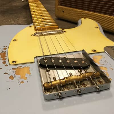 USA Relic Tele Style Electric Guitar Road Worn Blue by Nate's Relic Guitars image 2