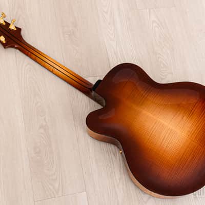Harvey Leach Cutaway Acoustic Archtop 18" Carved Top, Spruce & Tiger Maple w/ Case image 15