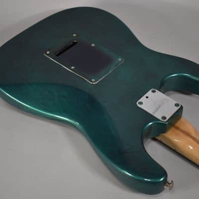 "Fender" Partscaster Stratocaster HH | Green Flame Finish image 13