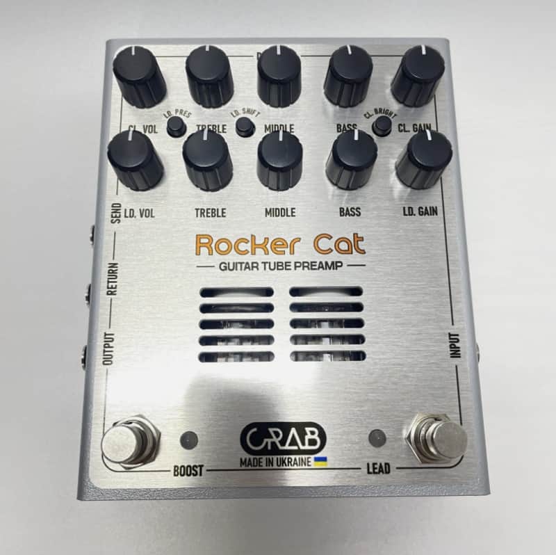 Crab Guitar Effects Rocker Cat Preamp Orange Amp in a box High gain lead Metal Distorion Overdrive Pedal Blues Rock Drive EQ image 1