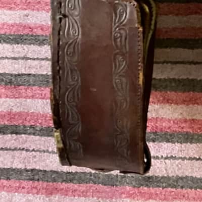 Antique 1890's M&W Bull's Head Leather Tooled Banjo Case image 6