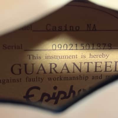 Epiphone Casino 2009 (EP-90 USA pickups, Rosewood fingerboard, 17th fret joint) image 4