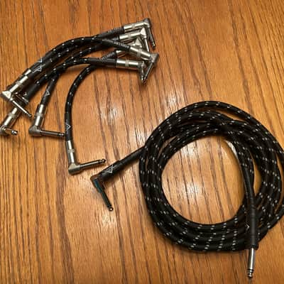 Fender Custom Shop FG10BSL / FG6ILLBS A2Q212 Instrument/Patch Cables 2013 - Black & White Tweed image 7