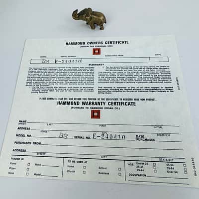Hammond Organ Owner's Warranty & Registration Packet 1969 image 9