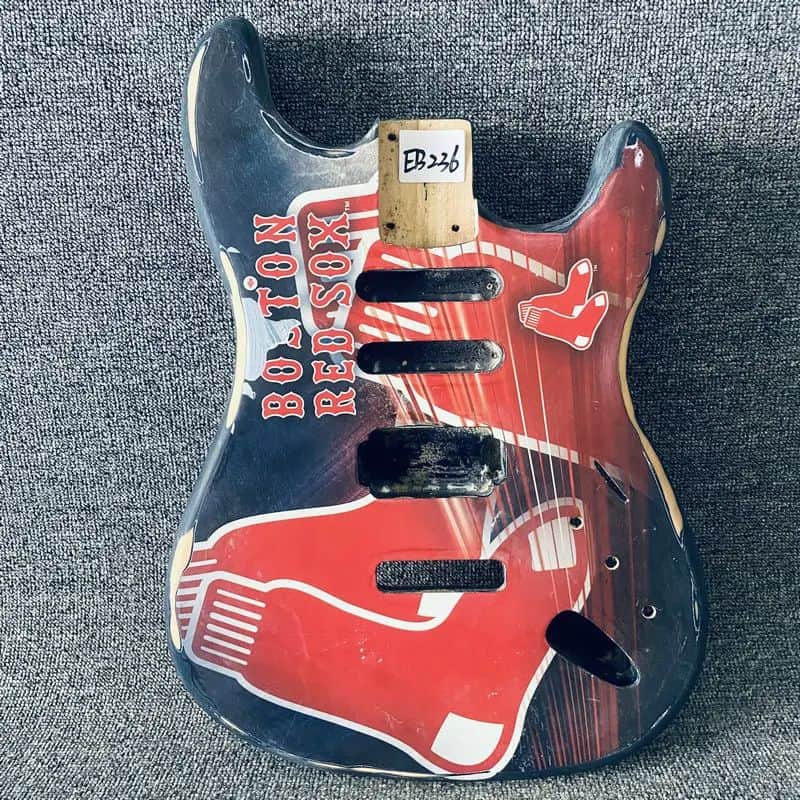 SSH Basswood Bostom Red Sox Custom Guitar Body image 1